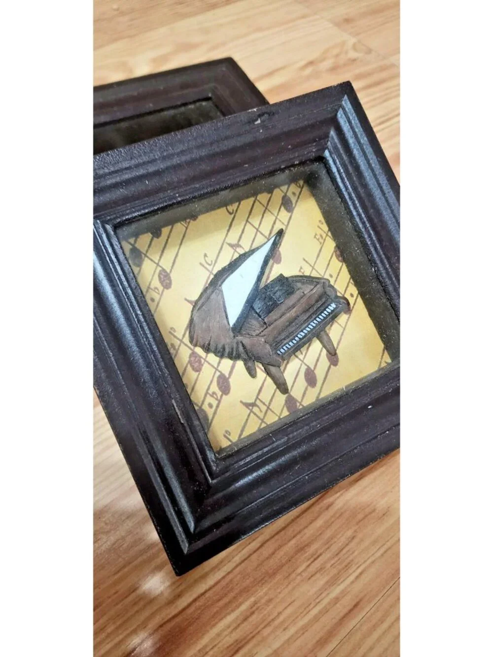 Piano Guitar wooden wall Hanging Decor carved Wood Gallery Wall Music Room